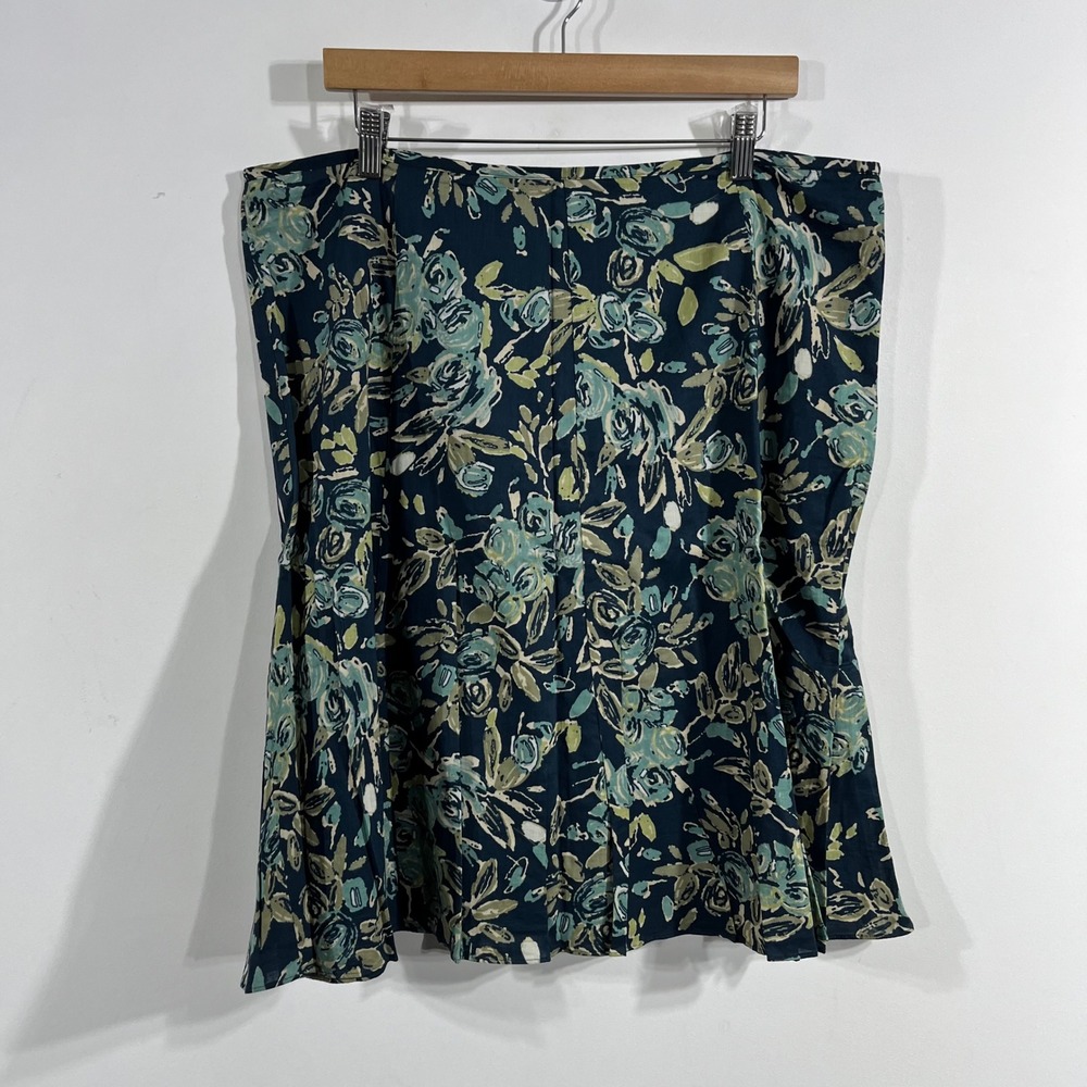 VTG 90s Liz Claiborne Fairy Grunge Floral Cotton A-Line Skirt 16 Knee Length